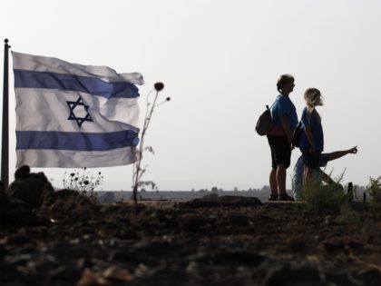 A picture taken on July 24, 2018 at the Tal Saki hill in the Israeli-annexed Golan Heights