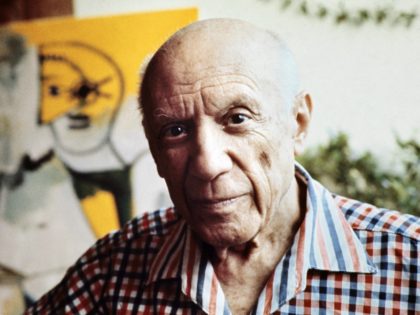 This file pictured dated 13 October 1971 shows Spanish painter Pablo Picasso in Mougins, F