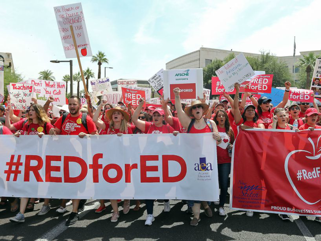 Arizona teachers turned out in Red for Ed shirts during their strike that ended this month