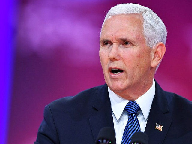 US Vice President Mike Pence speaks during the annual Conservative Political Action Confer