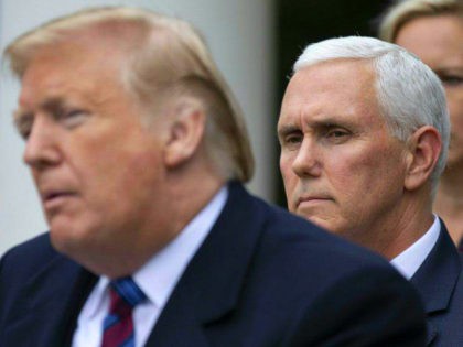 US Vice President Mike Pence listens as US President Donald Trump addresses a press conference in the Rose Garden of the White House following a meeting with Congressional leaders on the government shutdown, January 4, 2019 in Washington, DC. - Trump said he was prepared to keep the US government …