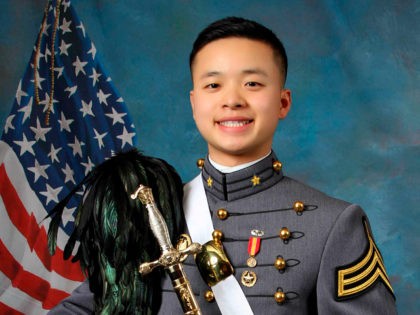 In this undated photo provided by the United States Military Academy at West Point, N.Y., USMA cadet Peter L. Zhu is shown. West Point officials say Zhu died Thursday, Feb. 28, 2019 of injuries he sustained while skiing on Feb. 23 at Victor Constant Ski Area on the academy grounds. …