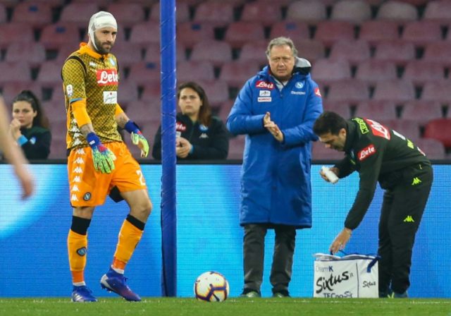 Napoli 'keeper Ospina out of hospital after head injury scare
