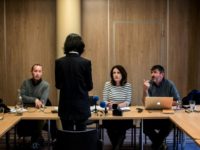 Former Interpol president Meng Hongwei's wife Grace, seen talking to reporters in France in October after he went missing, has urged President Macron to bring up her husband's case with visiting Chinese President Xi Jinping