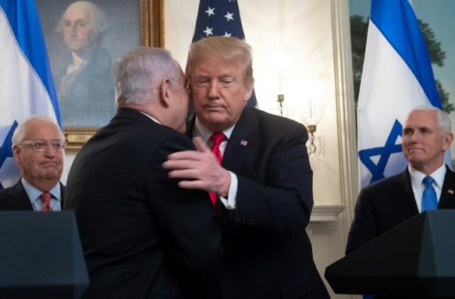 Netanyahu at his side, Trump proclaims Golan Heights belongs to Israel