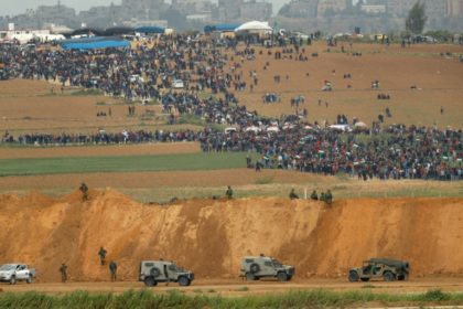 Gazan killed as border protests test calm ahead of Israel vote