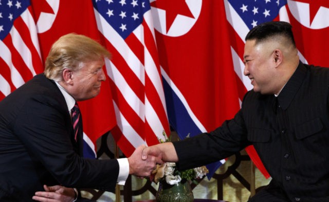Trump Kim Summit Disputed Deal breaker Donald Trump, Kim Jong Un In this Wednesday, Feb. 27, 2019, file photo, U.S. President Donald Trump shakes hands with North Korean leader Kim Jong Un in Hanoi. Trump said he walked away from his second summit with North Korean leader Kim Jong Un because Kim demanded the U.S. lift all of its sanctions, a claim that North Korea's delegation called a rare news conference in the middle of the night to deny. (AP Photo/ Evan Vucci, File) The Associated Press