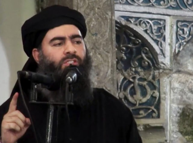 Islamic State Timeline This image made from video posted on a militant website July 5, 2014, purports to show the leader of the Islamic State group, Abu Bakr al Baghdadi, delivering a sermon at a mosque in Iraq during his first public appearance. President Donald Trump declared victory over the Islamic State group in Syria in a tweet Thursday, Dec. 20, 2018, but the militants remain a deadly force, and U.S. partners warn a premature U.S. withdrawal will allow them to storm back. The jihadists still hold territory in Syria and top leaders, including the group's self styled caliph Abu Bakr al Baghdadi, remain at large. (Militant video via AP, File) The Associated Press