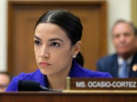 WASHINGTON, DC - APRIL 10: Rep. Alexandria Ocasio-Cortez (D-NY) listens during a House Financial Services Committee hearing on April 10, 2019 in Washington, DC. Seven CEOs of the country’s largest banks were called to testify a decade after the global financial crisis. (Photo by Alex Wroblewski/Getty Images)