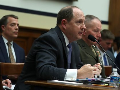 (L-R) Anthony Kurta testifies during a House Armed Services Committee hearing as U.S. Mari