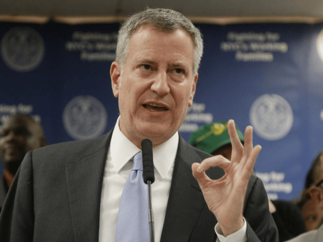 New York City Mayor Bill de Blasio blamed Amazon for ending its deal to build its second headquarters in Queens. Photo by John Angelillo/UPI