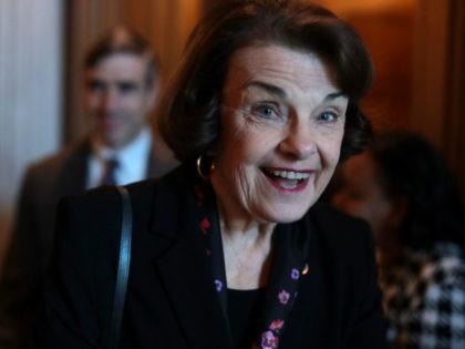 U.S. Sen. Dianne Feinstein (D-CA) arrives at a weekly Senate Democratic Policy Luncheon at