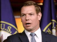 WASHINGTON, DC - JULY 17: House Intelligence Committee member Rep. Eric Swalwell (D-CA) (C) speaks a news conference about the Trump-Putin Helsinki summit in the U.S. Capitol Visitors Center July 17, 2018 in Washington, DC. Past and present members of the committee were very critical of U.S. President Donald Trump's …