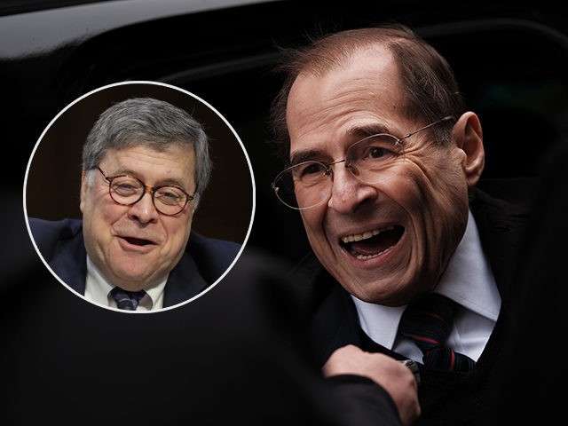NEW YORK, NEW YORK - MARCH 25: U.S. House Judiciary Committee Chairman Jerry Nadler (D-NY) speaks to reporters after attending an event in Manhattan on March 25, 2019 in New York City. Nadler said yesterday that his committee will call Attorney General William Barr to testify now that special counsel …