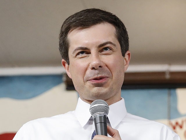 South Bend Mayor and Democratic presidential candidate Pete Buttigieg speaks at the West Side Democratic Club during a Dyngus Day celebration event on Monday, April 22, 2019 in South Bend, Indiana. - Buttigieg, the gay, liberal mayor of a small American city in the conservative bastion of Indiana, officially launched …