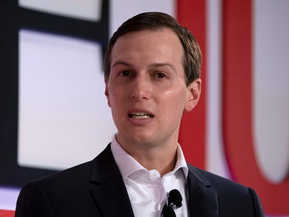 Senior Advisor to the President Jared Kushner speaks during the Time 100 Summit event April 23, 2019 in New York. - Kushner said that he would present his long-awaited Middle East peace plan after the Islamic fasting month of Ramadan ends in early June. (Photo by Don Emmert / AFP) …