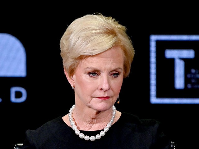 NEW YORK, NEW YORK - APRIL 12: Cindy McCain speaks during the 10th Anniversary Women In The World Summit at David H. Koch Theater at Lincoln Center on April 12, 2019 in New York City. (Photo by Mike Coppola/Getty Images)