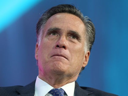 SALT LAKE CITY, UT - JANUARY 19: Former Massachusetts Governor and Republican presidential candidate Mitt Romney is interviewed at the Silicon Slopes Tech Conference on January 19, 2018 in Salt Lake City, Utah. There is a push for Romney to run for the Utah Senate seat being vacated by retiring …
