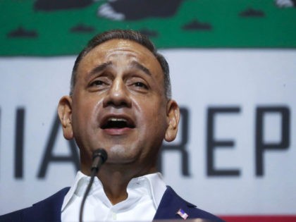 FULLERTON, CA - OCTOBER 04: Democratic congressional candidate Gil Cisneros (CA-39) speaks at a 2018 mid-term elections rally on October 4, 2018 in Fullerton, California. The event, at California State University, Fullerton, was led by former U.S. Vice President Joe Biden and was held for five California Democratic congressional candidates. …