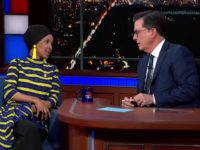 Ilhan Omar and Stephen Colbert