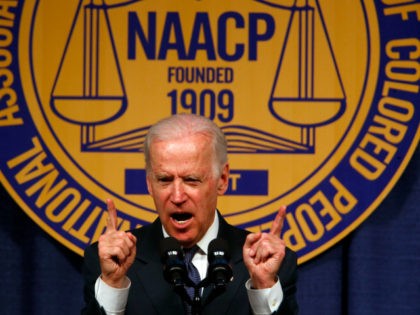 Vice President Joe Biden speaks at the NAACP Fight for Freedom Fund Dinner in Detroit, Sunday, May 3, 2015. (Photo/Paul Sancya)