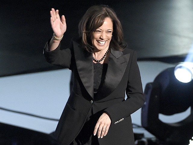 Sen. Kamala Harris, D-Calif., appears on stage at the 50th annual NAACP Image Awards on Sa