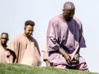 INDIO, CALIFORNIA - APRIL 21: Kanye West performs Sunday Service during the 2019 Coachella Valley Music And Arts Festival on April 21, 2019 in Indio, California. (Photo by Rich Fury/Getty Images for Coachella)