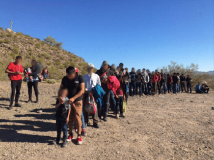 Large group of 135 mostly Central American migrants in Arizona Desert. (Photo: U.S. Border Patrol/Tucson Sector)
