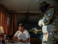 Larry Mitchell -- alleged "commander" of the United Constitutional Patriots. (AFP/File Paul Ratje)