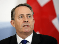 Britain's International Trade Secretary Liam Fox gives a press conference in Bern on February 11, 2019, after signing an agreement with Switzerland to preserve trade relations between the two countries even if London opts to leave the European Union without a deal with Brussels. (Photo by Stefan WERMUTH / AFP) …