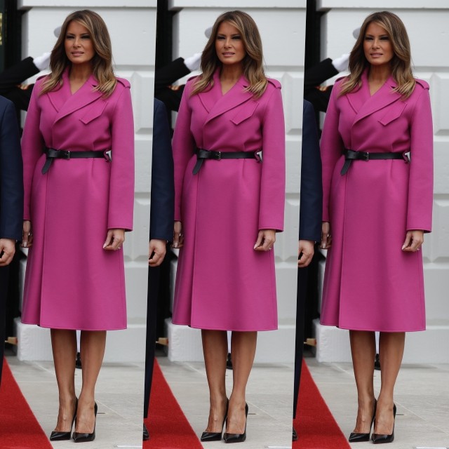 Fashion Notes: Melania Trump Steps Out in Fuchsia French Luxury