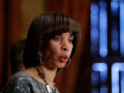 Baltimore Mayor Catherine Pugh speaks at a news conference at City Hall in Baltimore, Tuesday, April 4, 2017, in response to the Department of Justice's request for a 90-day delay of a hearing on its proposed overhaul of the Baltimore Police Department. (AP Photo/Patrick Semansky)