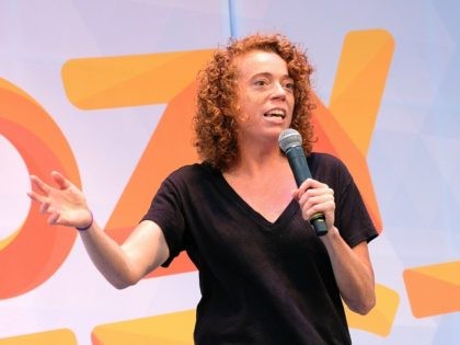 NEW YORK, NY - JULY 22: Michelle Wolf speaks onstage during OZY Fest 2018 at Rumsey Playfield, Central Park on July 22, 2018 in New York City. (Photo by Matthew Eisman/Getty Images for Ozy Media)