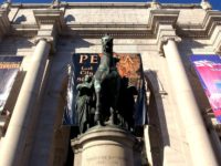 The front entrance of the American Museum of Natural History is shown January 21, 2004 in New York City. Architects Calvert Vaux and J. Wrey Mould began construction of the museum in 1874 and it was completed in 1877. However, the main entrance shown was completed in the 19th century. …