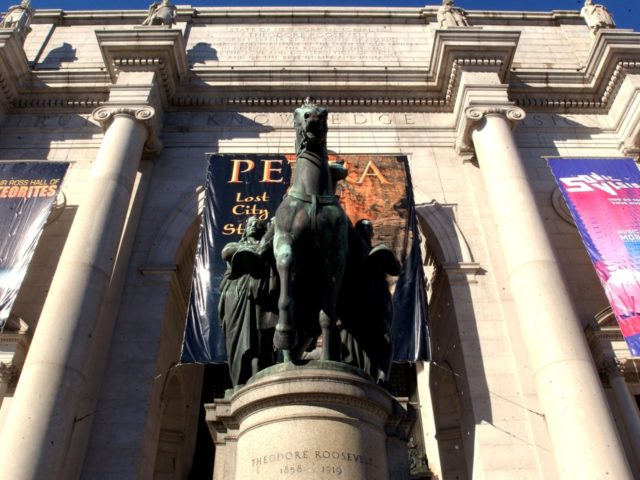 The front entrance of the American Museum of Natural History is shown January 21, 2004 in