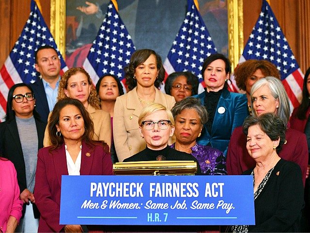 Actress Michelle Williams speaks at an event to celebrate the Paycheck Fairness Act on Equ