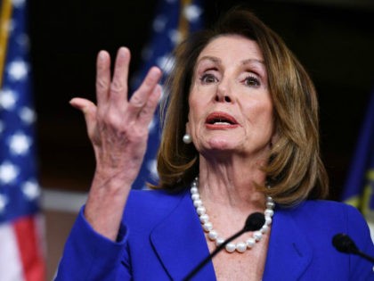 US House Speaker Nancy Pelosi, Democrat of California, holds her weekly press conference a