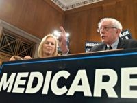 Sen. Bernie Sanders, I-Vt., right, speaks during a news conference on Capitol Hill in Washington, Wednesday, April 10, 2019, to reintroduce his "Medicare for All" legislation to create a government-run health insurance plan. Sanders is joined by Sen. Kirsten Gillibrand, D-N.Y., left. (AP Photo/Susan Walsh)