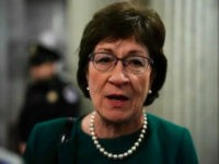 U.S. Sen. Susan Collins (R-ME) speaks to members of the media after a vote to fund the government December 21, 2017 at the Capitol in Washington, DC. The Senate has passed a continuing resolution to temporarily fund the government through January 19, 2018. (Photo by Alex Wong/Getty Images)
