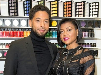 CHICAGO, IL - FEBRUARY 13: M.A.C. Viva Glam Spokespeople (R) Taraji P. Henson & (L) Jussie Smollett meet fans at M.A.C. Michigan Avenue Store in Chicago on February 13, 2017 in Chicago, Illinois. (Photo by Jeff Schear/Getty Images for M.A.C. Cosmetics)
