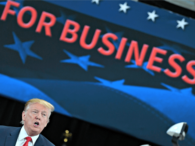 President Donald Trump speaks at Nuss Truck and Equipment in Burnsville, Minn., Monday, April 15, 2019. (AP Photo/Susan Walsh)