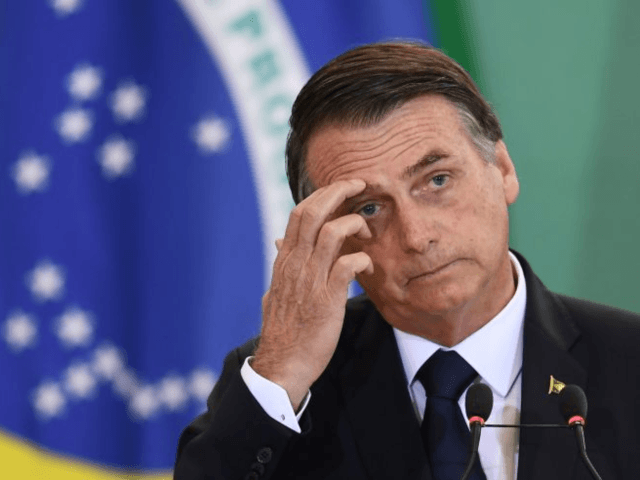 Brazilian President Jair Bolsonaro delivers a speech during the appointment ceremony of th