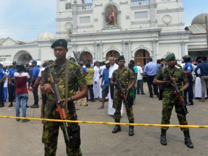 church sri lanka Sri Lankan security personnel keep watch outside the church premises following a blast at the St. Anthony's Shrine in Kochchikade in Colombo on April 21, 2019. - At least 137 people were killed in Sri Lanka on April 21, police sources told AFP, when a string of blasts ripped through …