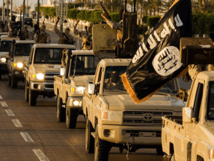 An image made available by propaganda Islamist media outlet Welayat Tarablos on Feb. 18, 2015, allegedly shows members of the Islamic State parading in a street in Libya's coastal city of Sirte. (Photo: AFP/Getty Images)