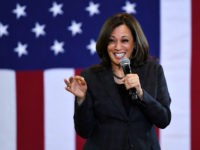 NORTH LAS VEGAS, NEVADA - MARCH 01: U.S. Sen. Kamala Harris (D-CA) speaks during a town hall meeting at Canyon Springs High School on March 1, 2019 in North Las Vegas, Nevada. Harris is campaigning for the 2020 Democratic nomination for president. (Photo by Ethan Miller/Getty Images)