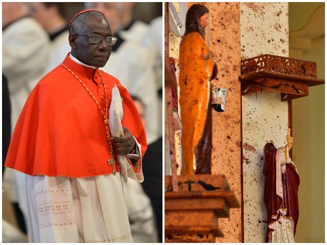 Vatican Cardinal Robert Sarah denounced the “barbaric Islamist violence” behind the Easter bombings in Sri Lanka Sunday.