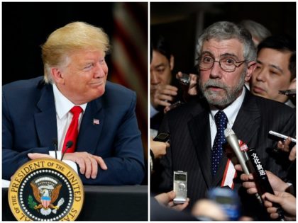 Donald Trump again taunted the New York Times on Tuesday for their coverage of his presidency, singling out columnist Paul Krugman for criticism.