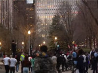 Chicago police were dealing with hundreds of teens running through downtown Chicago Wednesday night, yelling, stopping traffic and running in the streets.