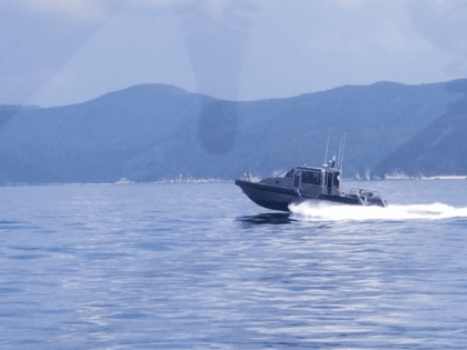 A Metal Shark patrol boat delivered by the U.S. sails in the waters off Khanh Hoa Province
