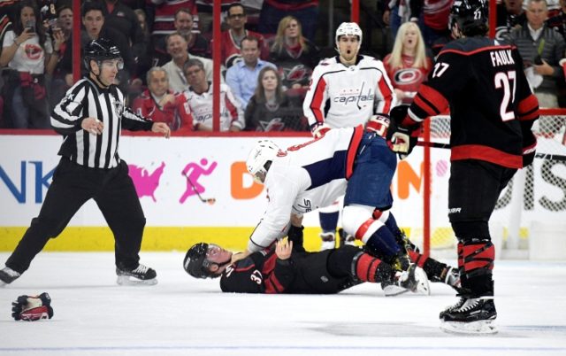 Svechnikov in concussion protocol after Ovechkin fight